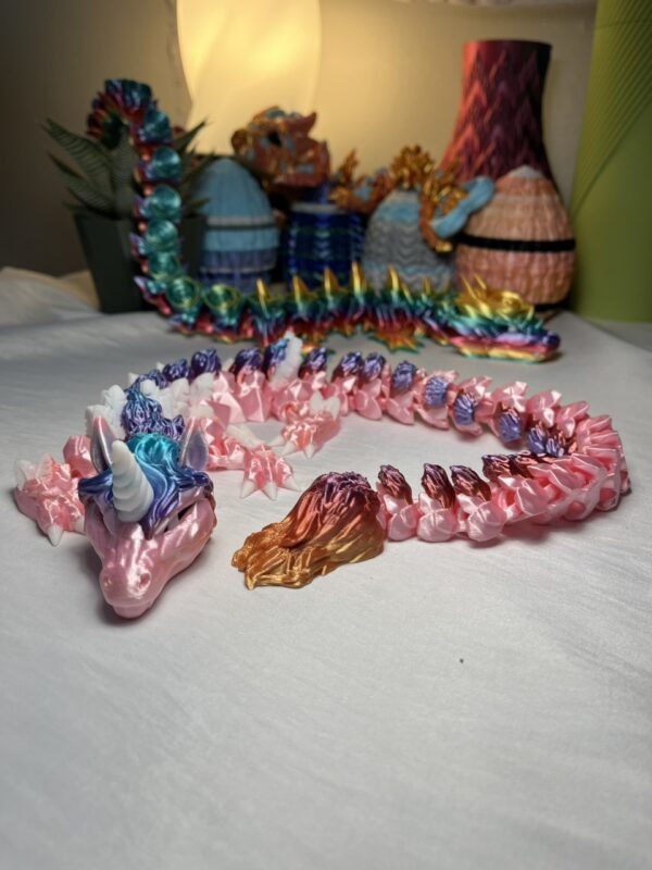 3D Printed Rainbow Unicorn Dragon Toy! 🌈🦄🐉 / 3D Trükitud Vikerkaare Ükssarv-Lohe Mänguasi! 🌈🦄🐉