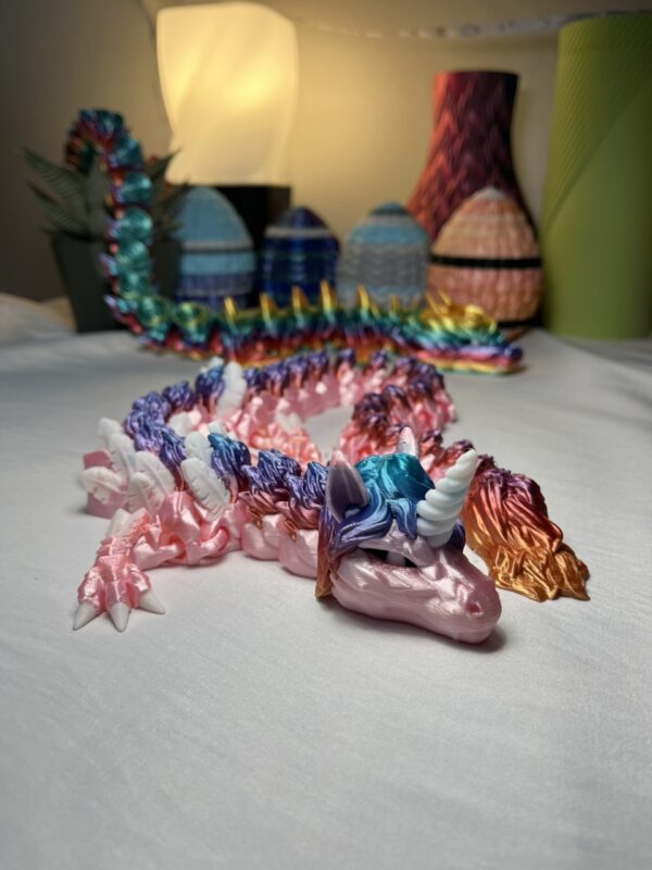3D Printed Rainbow Unicorn Dragon Toy! 🌈🦄🐉 / 3D Trükitud Vikerkaare Ükssarv-Lohe Mänguasi! 🌈🦄🐉