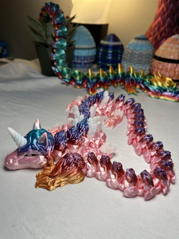 3D Printed Rainbow Unicorn Dragon Toy! 🌈🦄🐉 / 3D Trükitud Vikerkaare Ükssarv-Lohe Mänguasi! 🌈🦄🐉