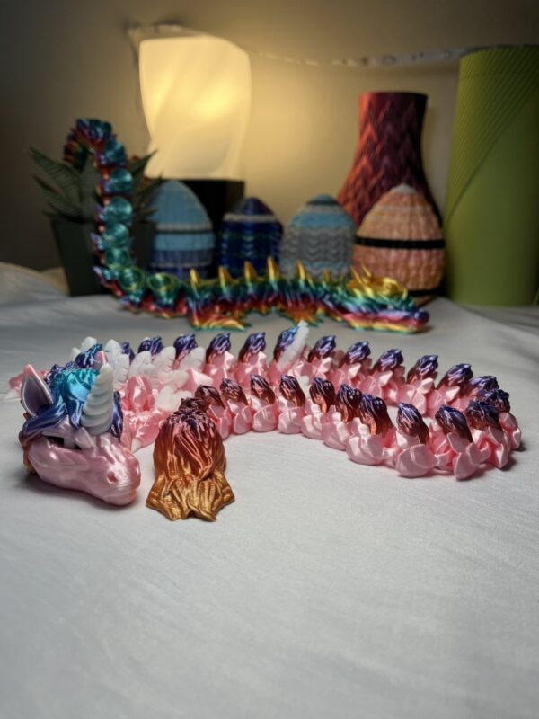 3D Printed Rainbow Unicorn Dragon Toy! 🌈🦄🐉 / 3D Trükitud Vikerkaare Ükssarv-Lohe Mänguasi! 🌈🦄🐉