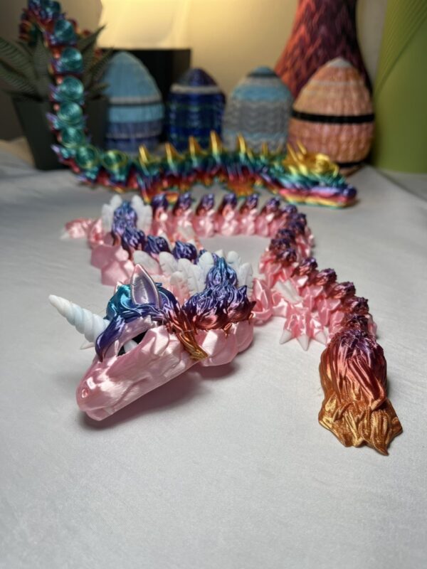 3D Printed Rainbow Unicorn Dragon Toy! 🌈🦄🐉 / 3D Trükitud Vikerkaare Ükssarv-Lohe Mänguasi! 🌈🦄🐉