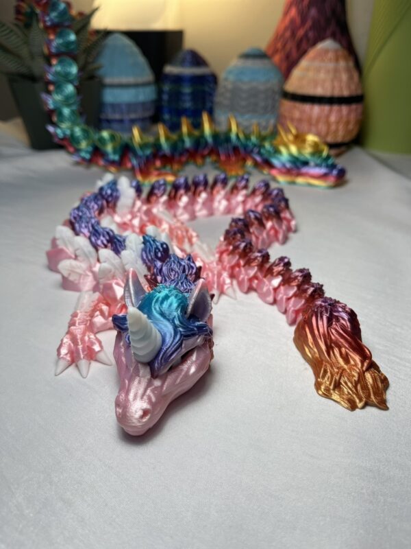 3D Printed Rainbow Unicorn Dragon Toy! 🌈🦄🐉 / 3D Trükitud Vikerkaare Ükssarv-Lohe Mänguasi! 🌈🦄🐉